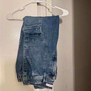 Blue Denim Jogger Pants